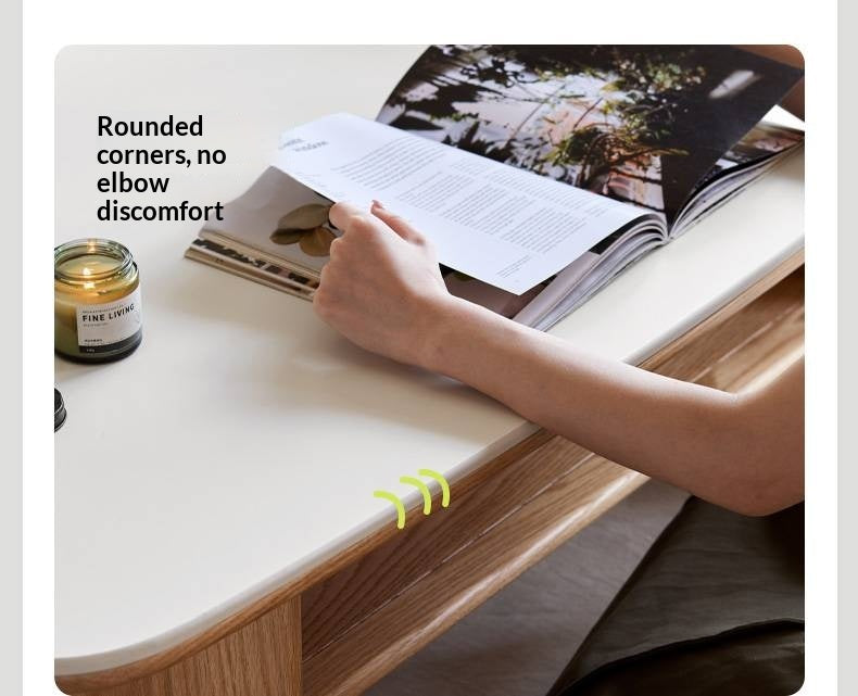 Oak Solid Wood Modern Slab Coffee Table