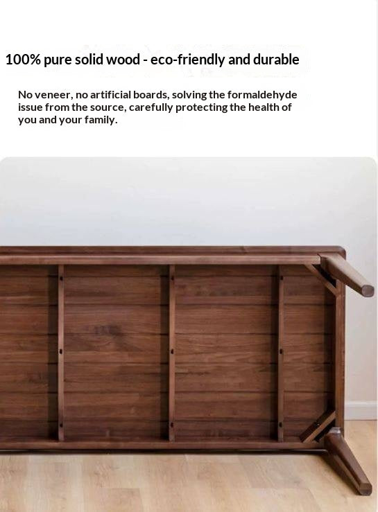 Black Walnut, Ash, Oak, Sandalwood Solid Wood Office Desk, Long Table
