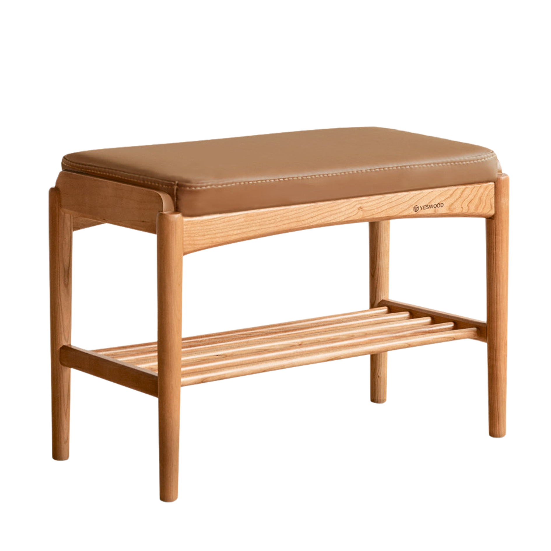 Back Walnut, Oak, Beech, Cherry Solid Wood Shoe Storage Bench