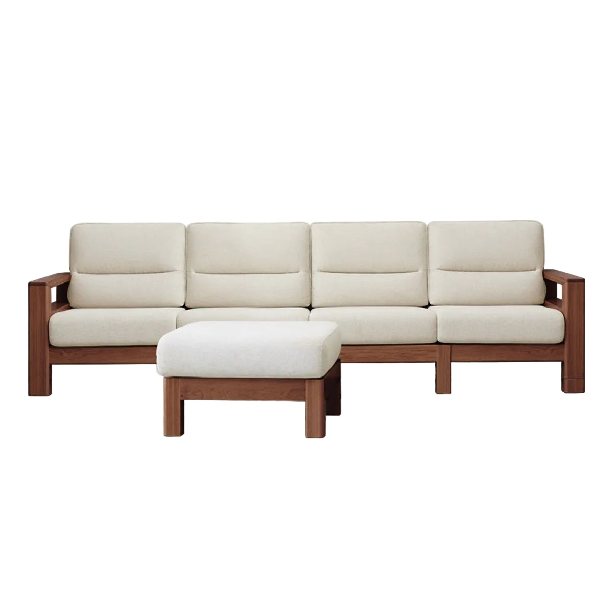 Ash, Black Walnut Solid Wood Oversized Sofa
