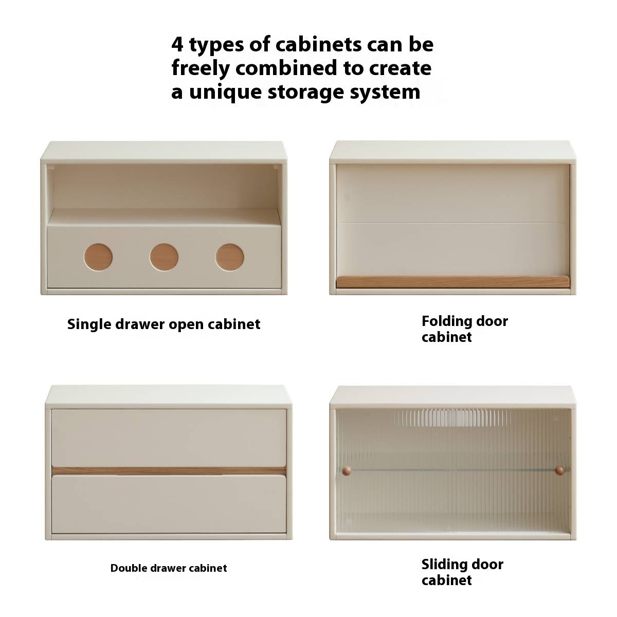 Solid RubberWood Module Combination TV Stand.