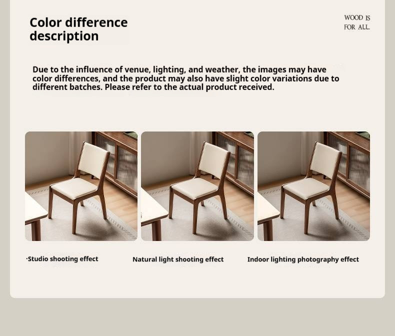 4 pcs - Black Walnut, Oak Solid Wood Dining Chair upholstered