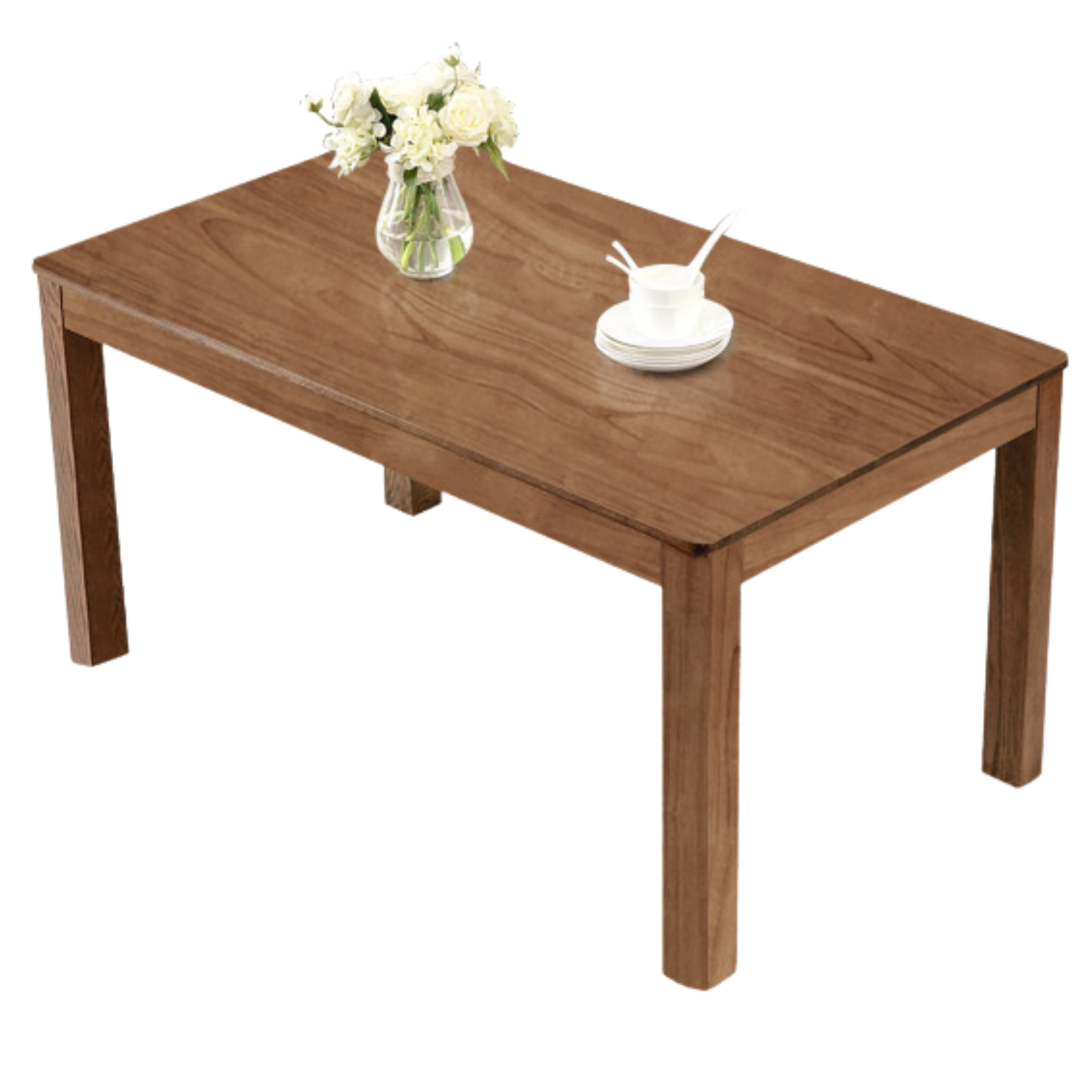 Oak Solid Wood, Solid RubberWood Nordic Dining Table