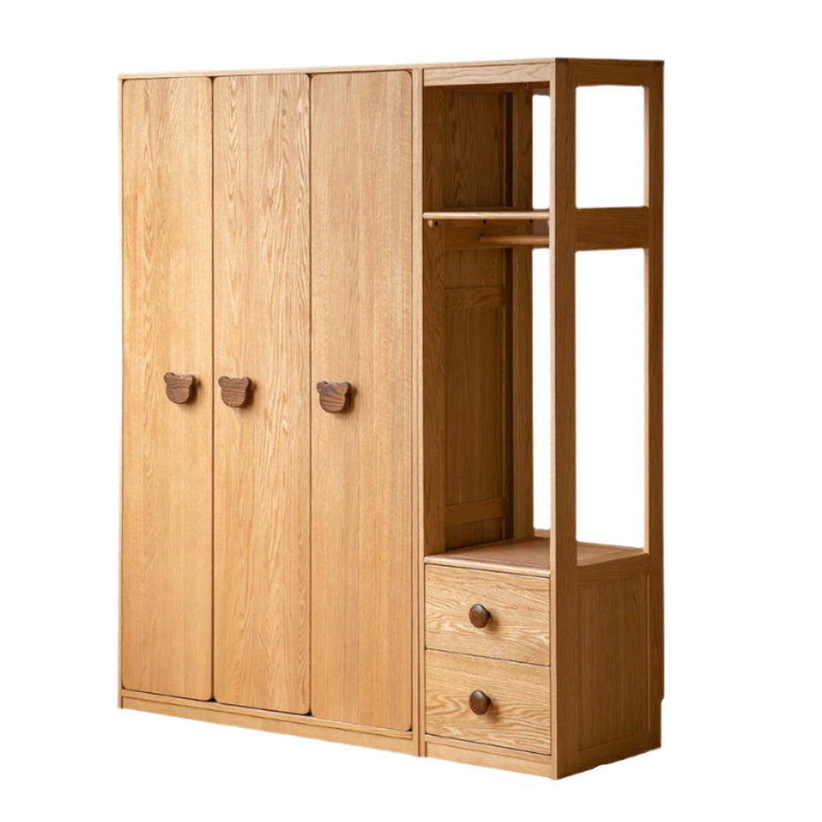 Oak Solid Wood Kids Wardrobe