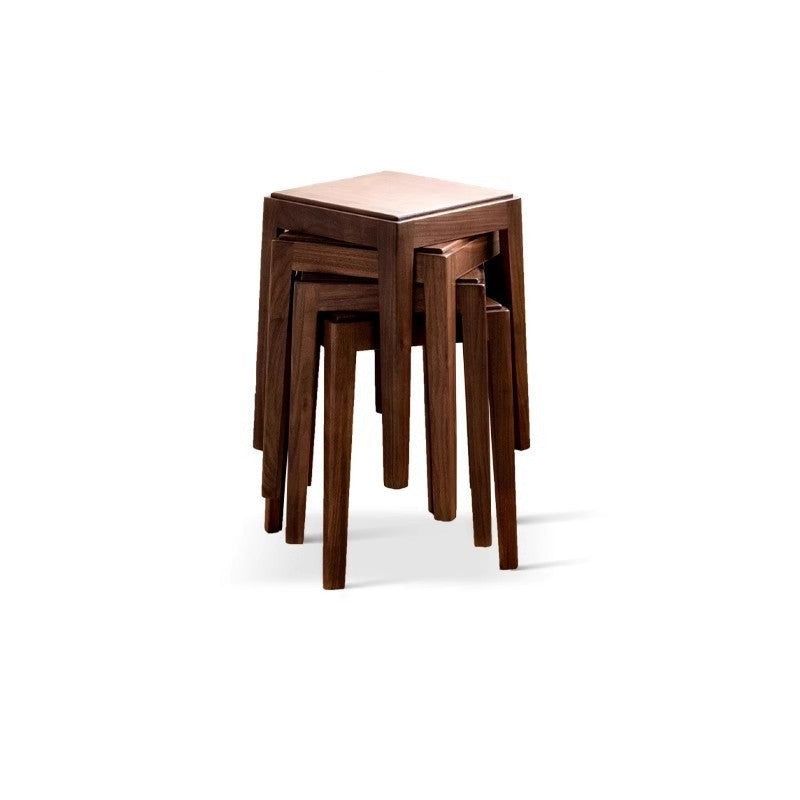 Black Walnut, Oak Solid Wood Foldable Modern Stool
