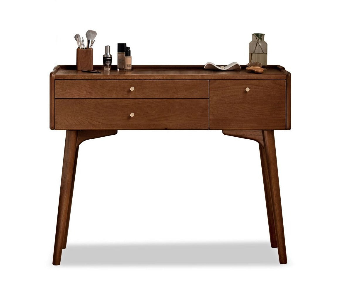 Ash Solid Wood Dressing Table LED Makeup Mirror.