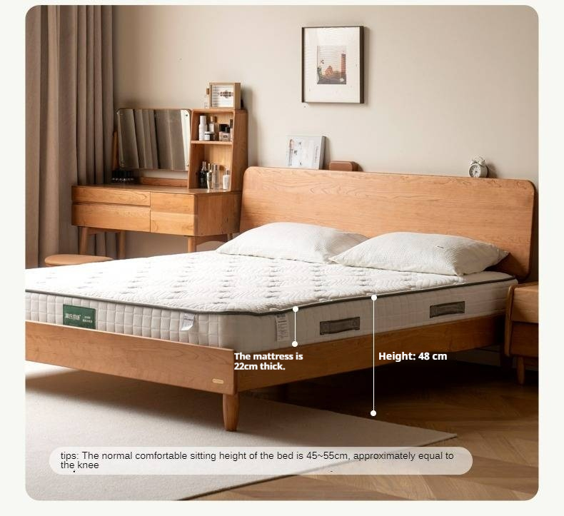 Cherry Wood Bed Modern