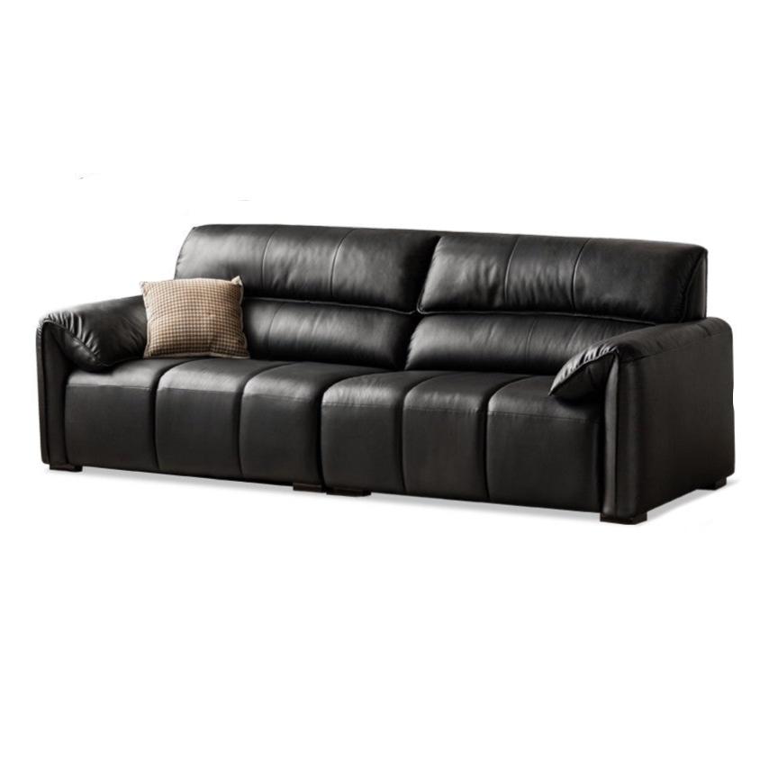 Leather First Layer Yellow Cowhide Piano Key Leather Sofa,