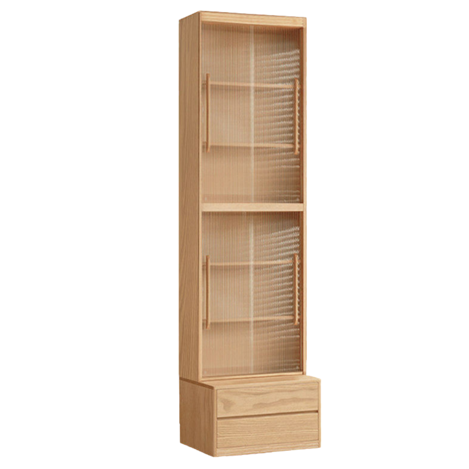 Ash, Oak Solid Wood Modern Combination Bookcase Integrated Card Seat