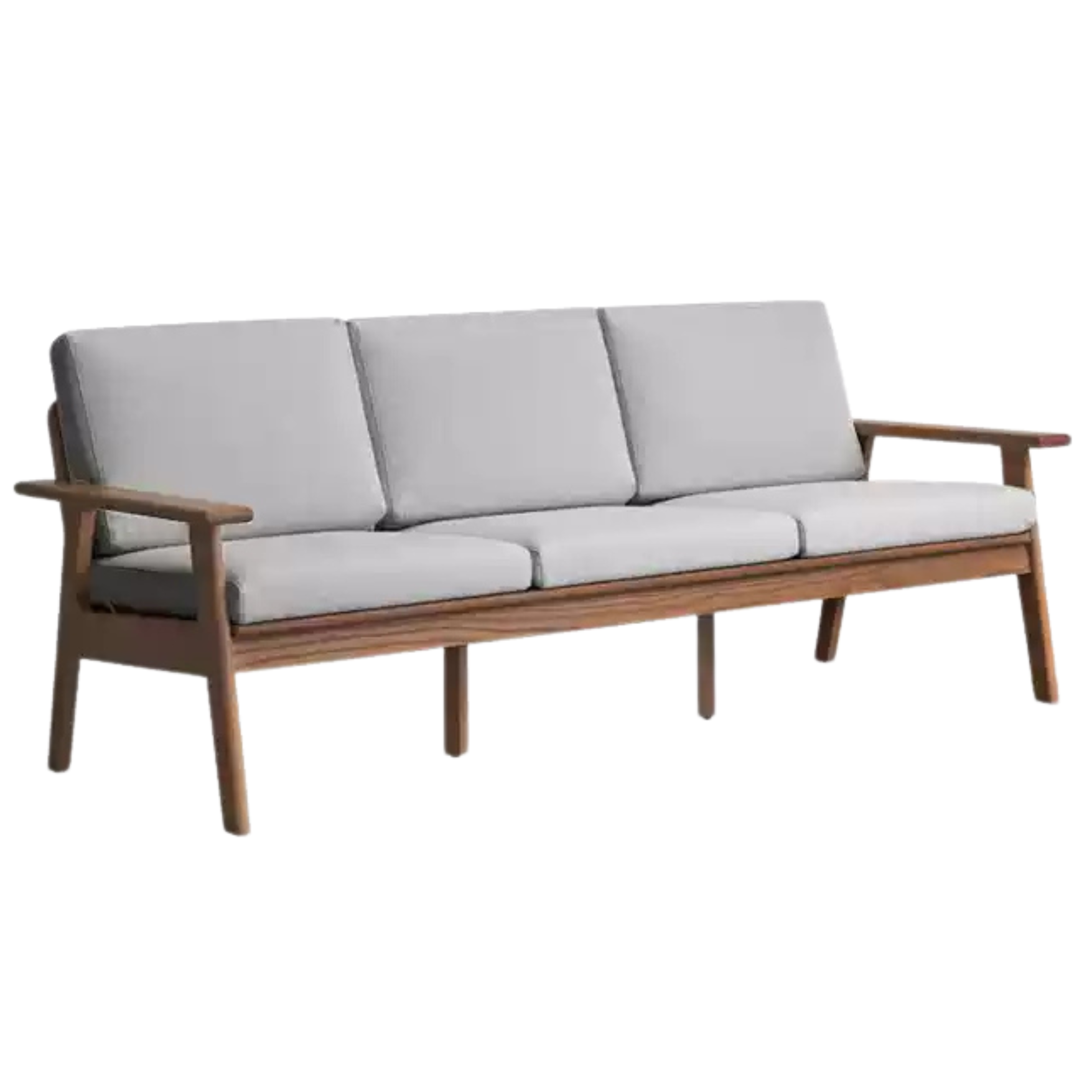 Oak Solid Wood Straight Sofa 4 fabrics color