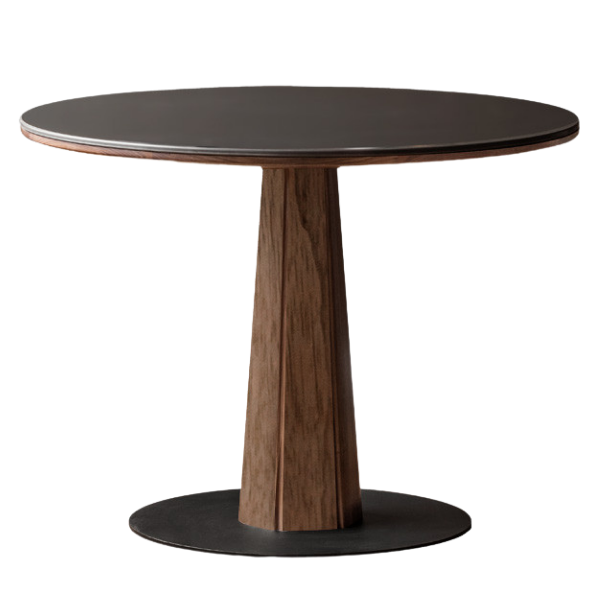 Black Walnut, Ash, Sandalwood Solid Wood Round Dining Table