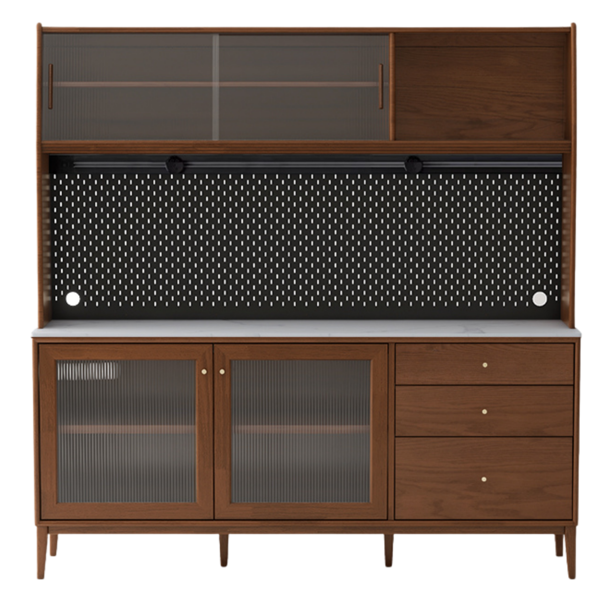 Oak Solid Wood Sideboard, Buffet Cabinet