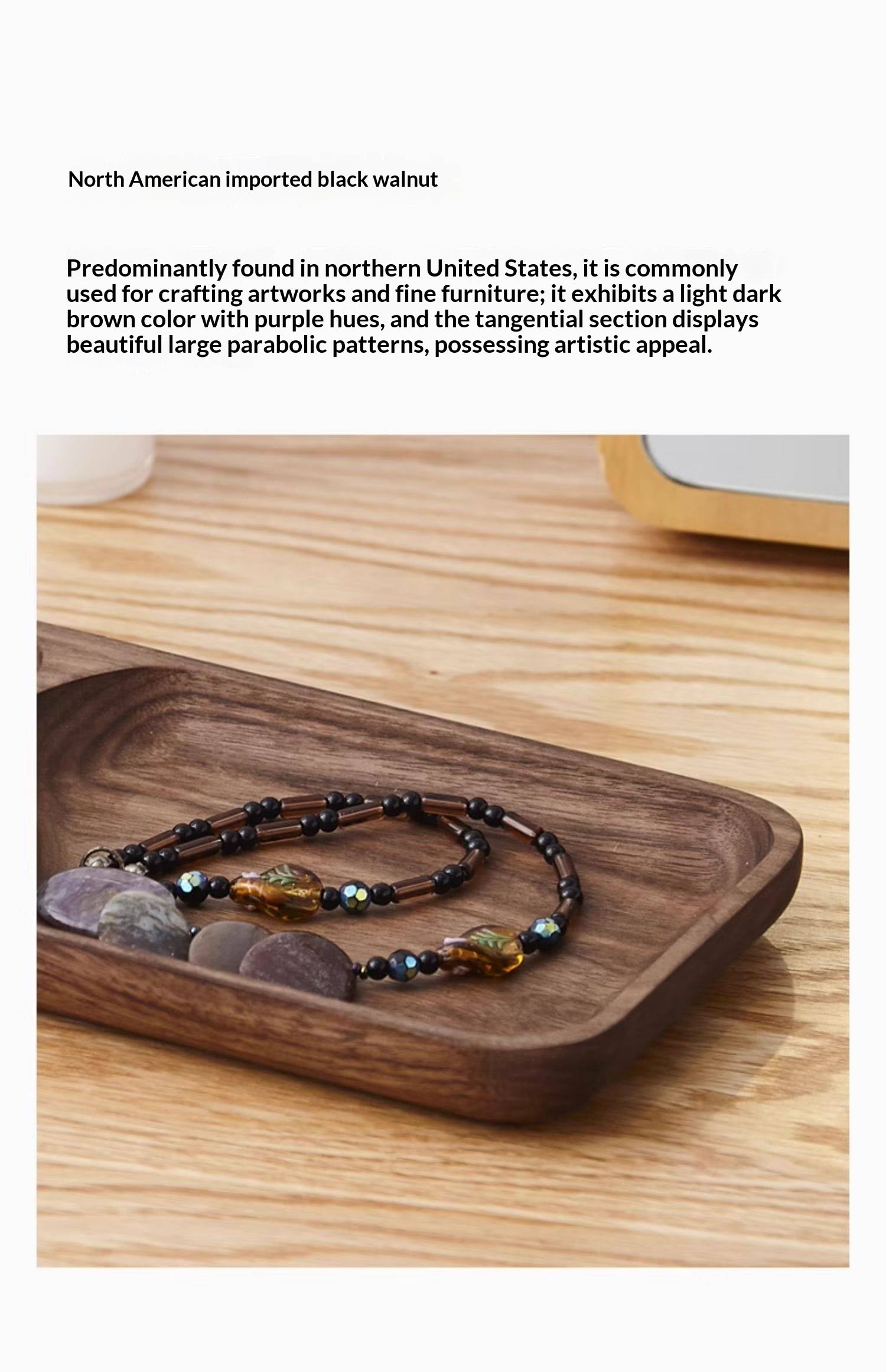 Beech, Black Walnut, Acacia Solid Wood Key Hanging Rack