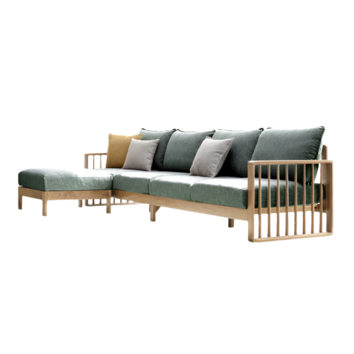 Ash Solid Wood Corner Modern Simple Sofa.