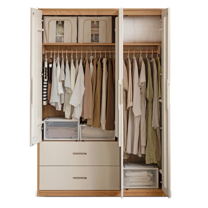 Oak Solid Wood Wardrobe Floor Combination Cabinet.