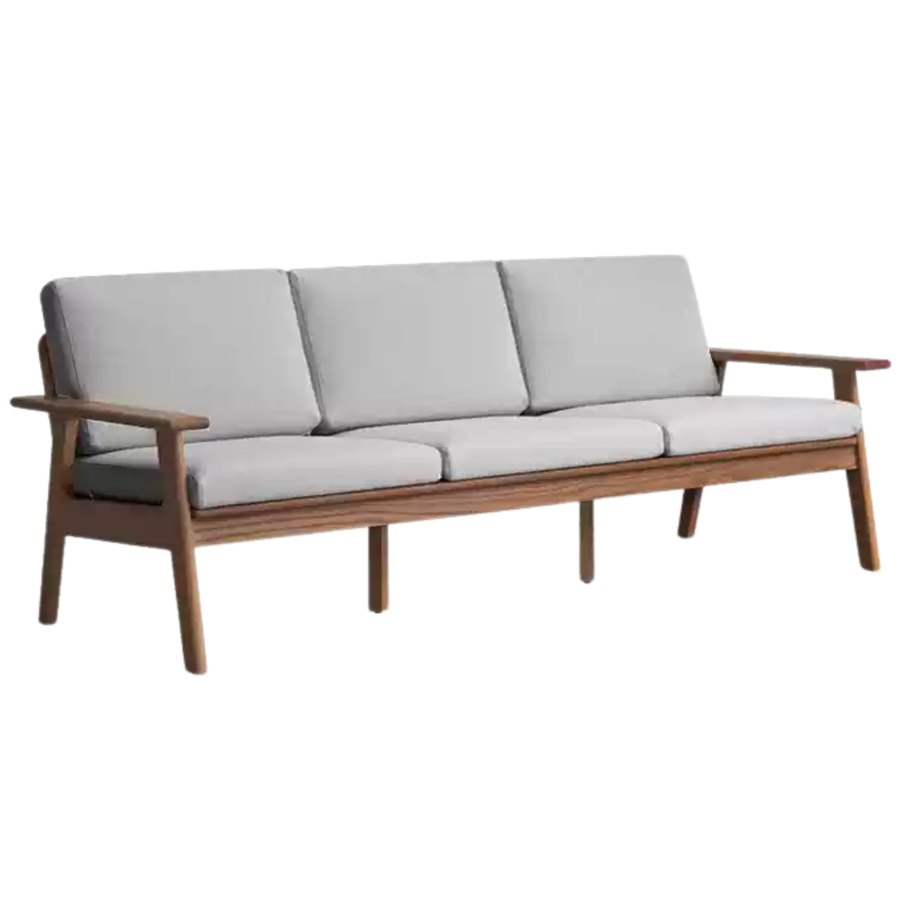 Oak Solid Wood Straight Sofa 4 fabrics color