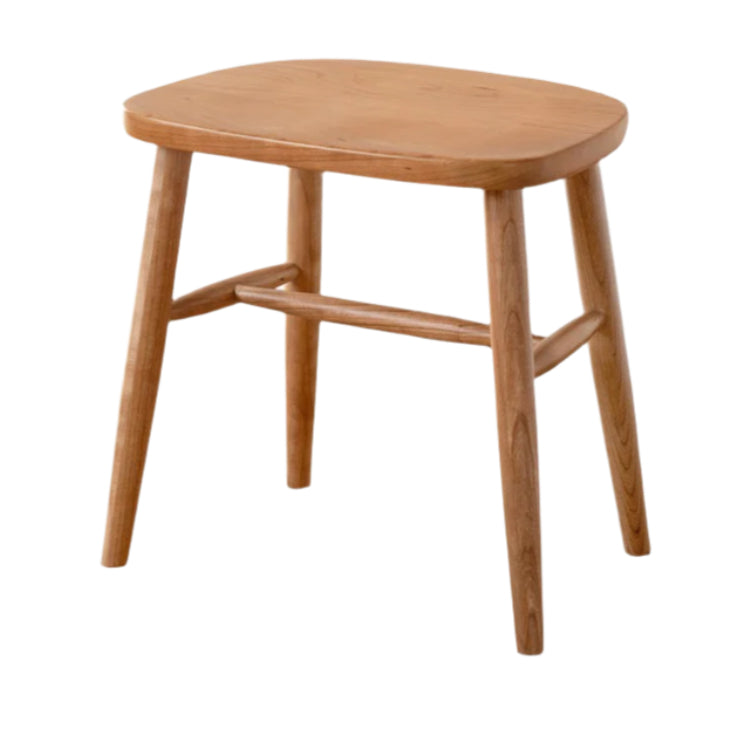 Cherry Wood Solid Wood Retro Square Makeup Stool