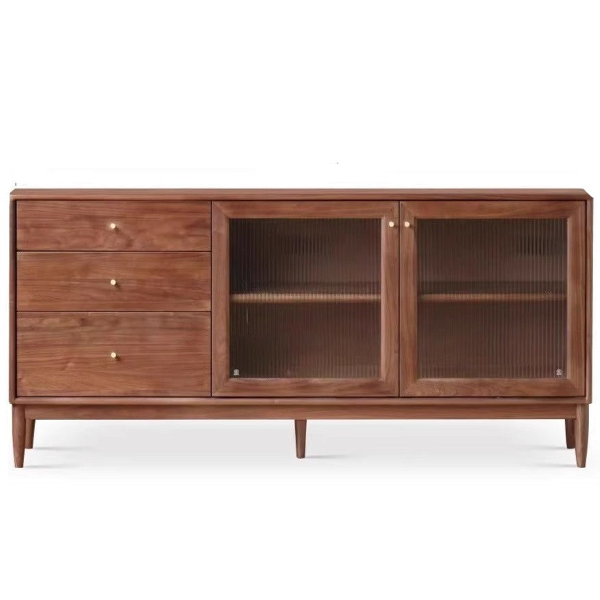 Black Walnut , South American Walnut Solid Wood Sideboard, Buffet Cabinet