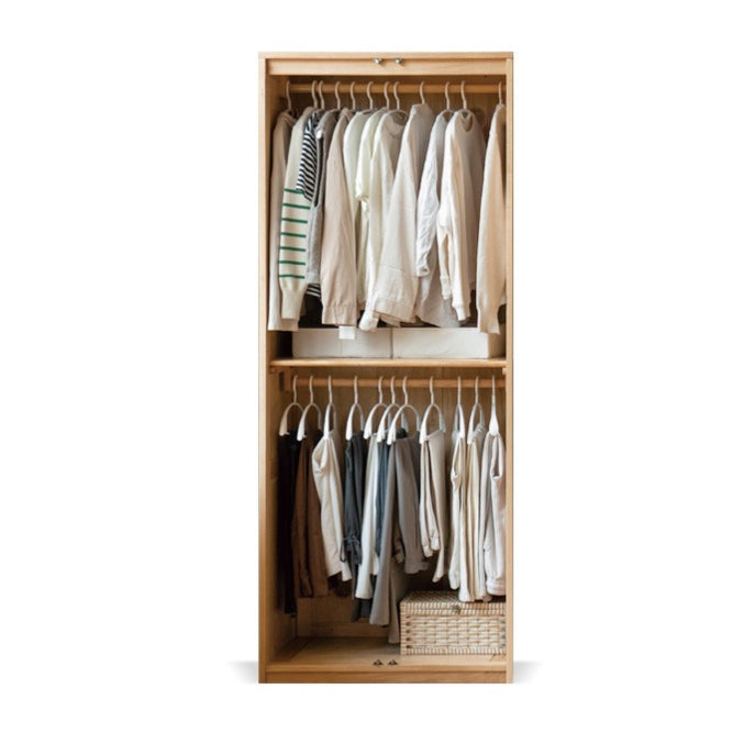 Oak Solid Wood Modern Wardrobe Free Combination.