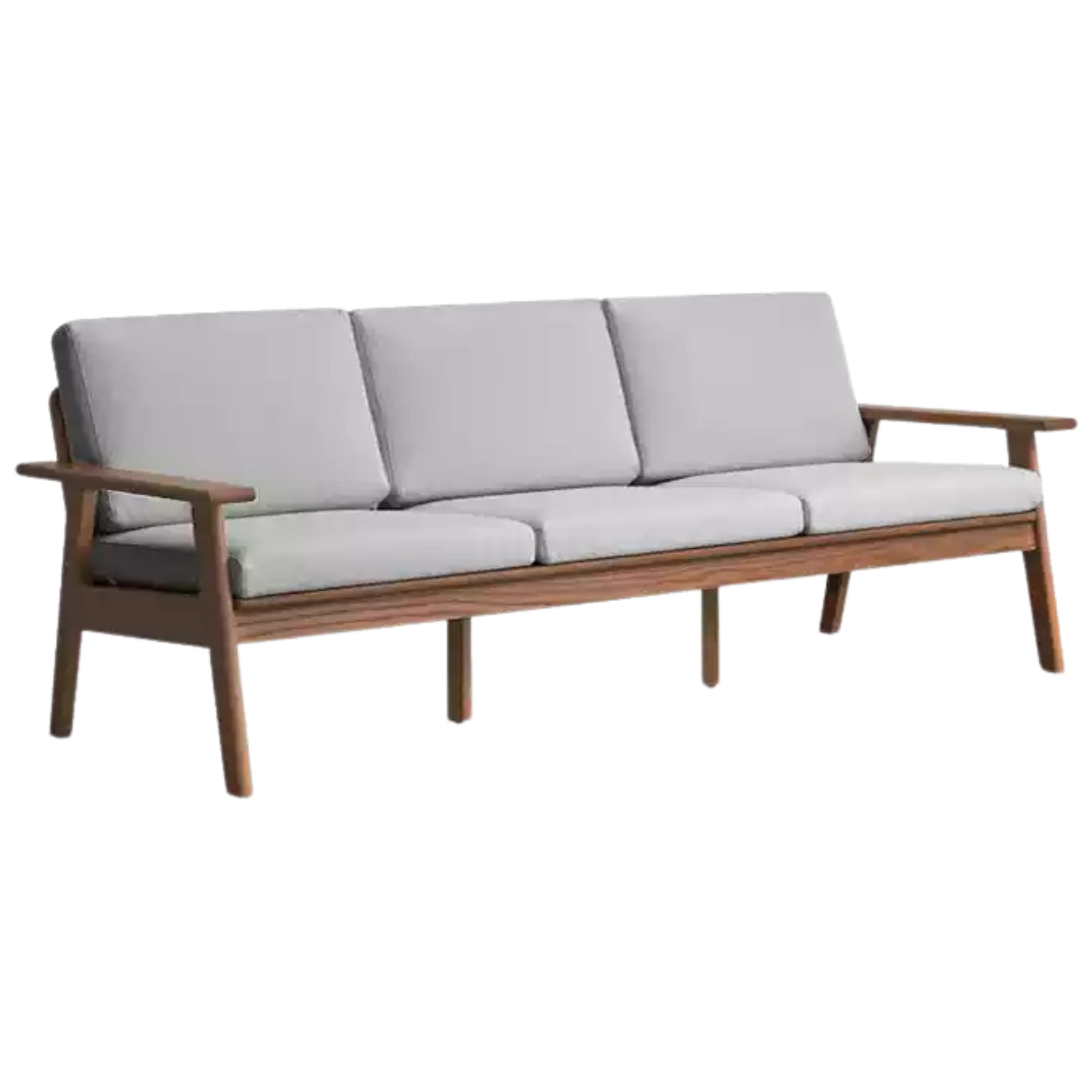 Oak Solid Wood Straight Sofa 4 fabrics color