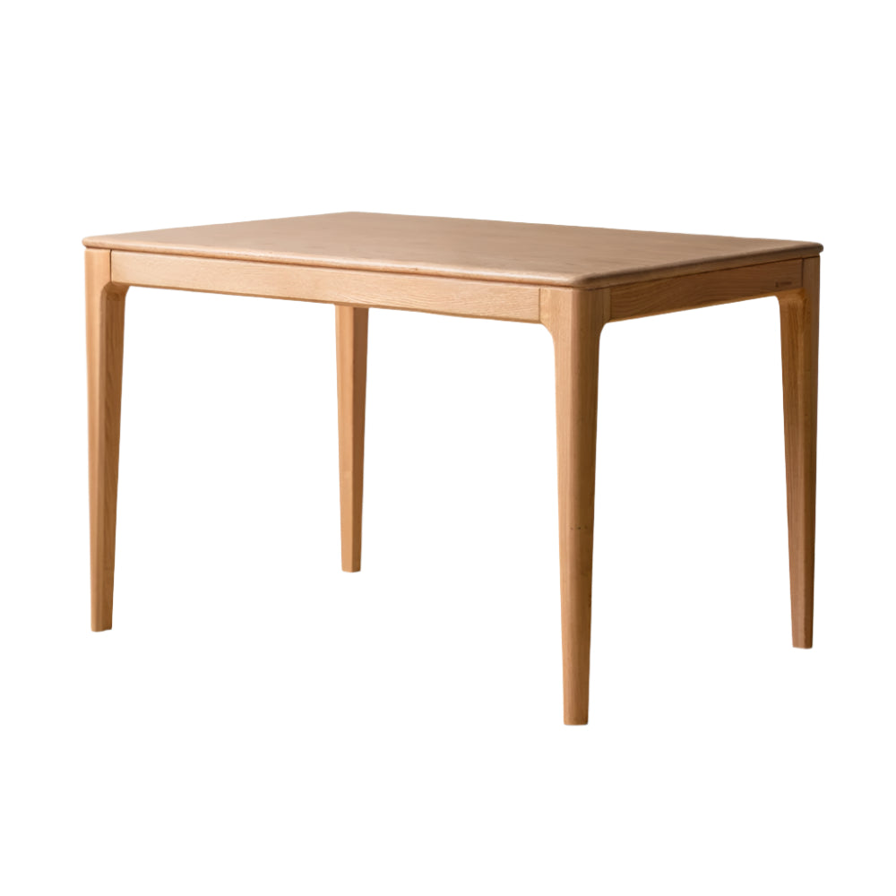 Oak, Ash Solid Wood Log Style Rectangular Dining Table
