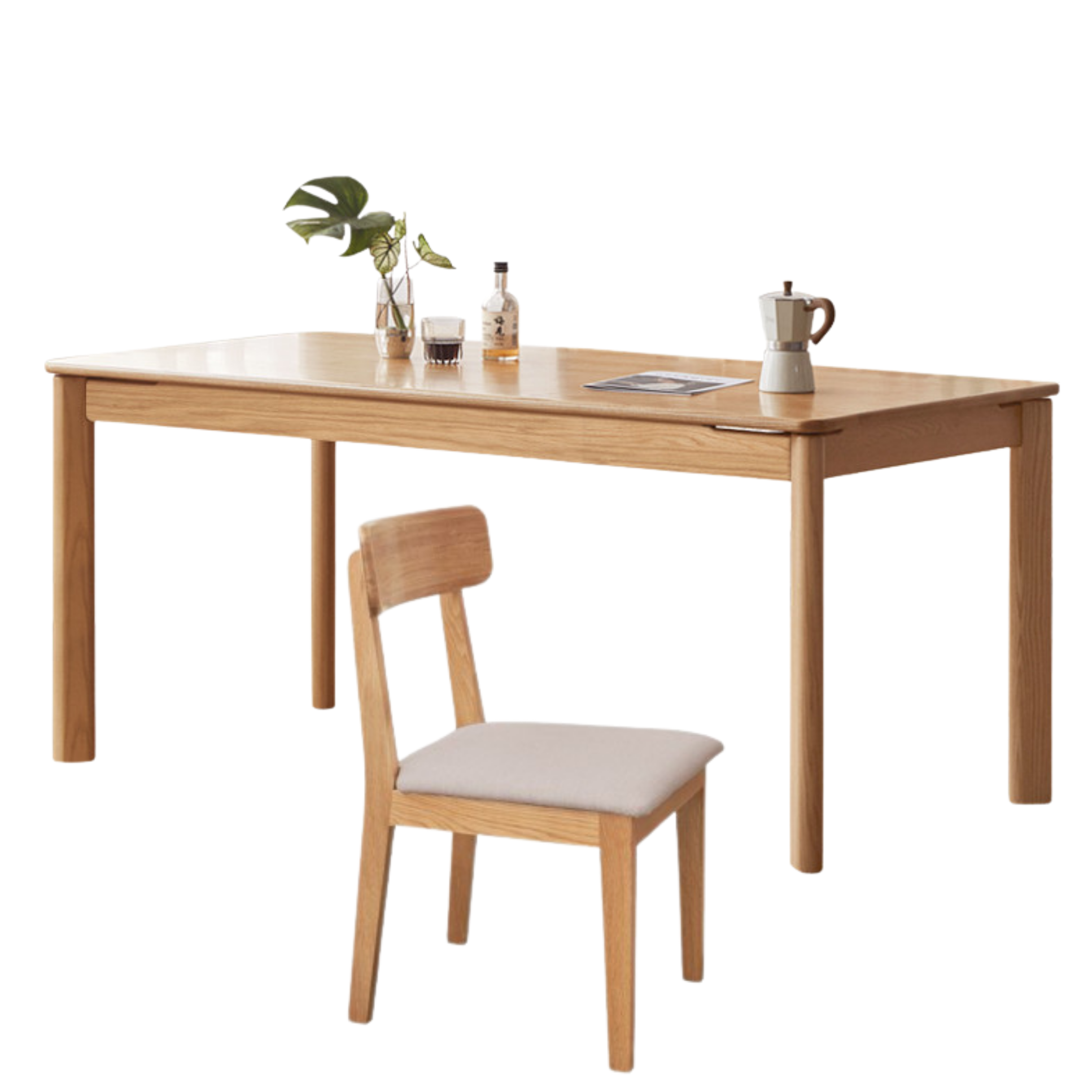 Ash, Oak Solid Wood Long Dining Table