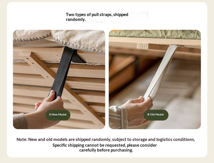 Cherry Solid Wood Box Bed — Vintage Style with Soft Backrest