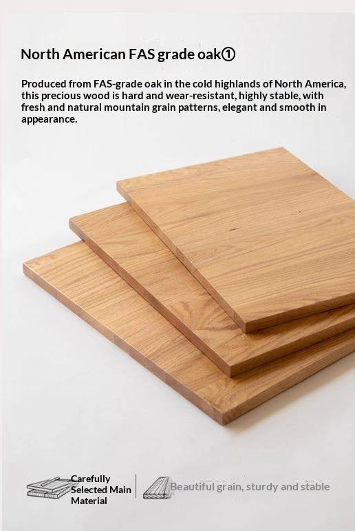 Oak Solid Wood Modern Minimalist Long Dining Table