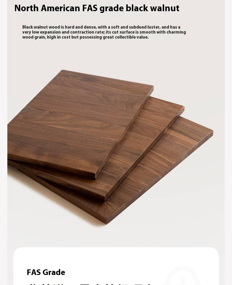 Black Walnut Solid Wood Italian Light Luxury Coffee Table