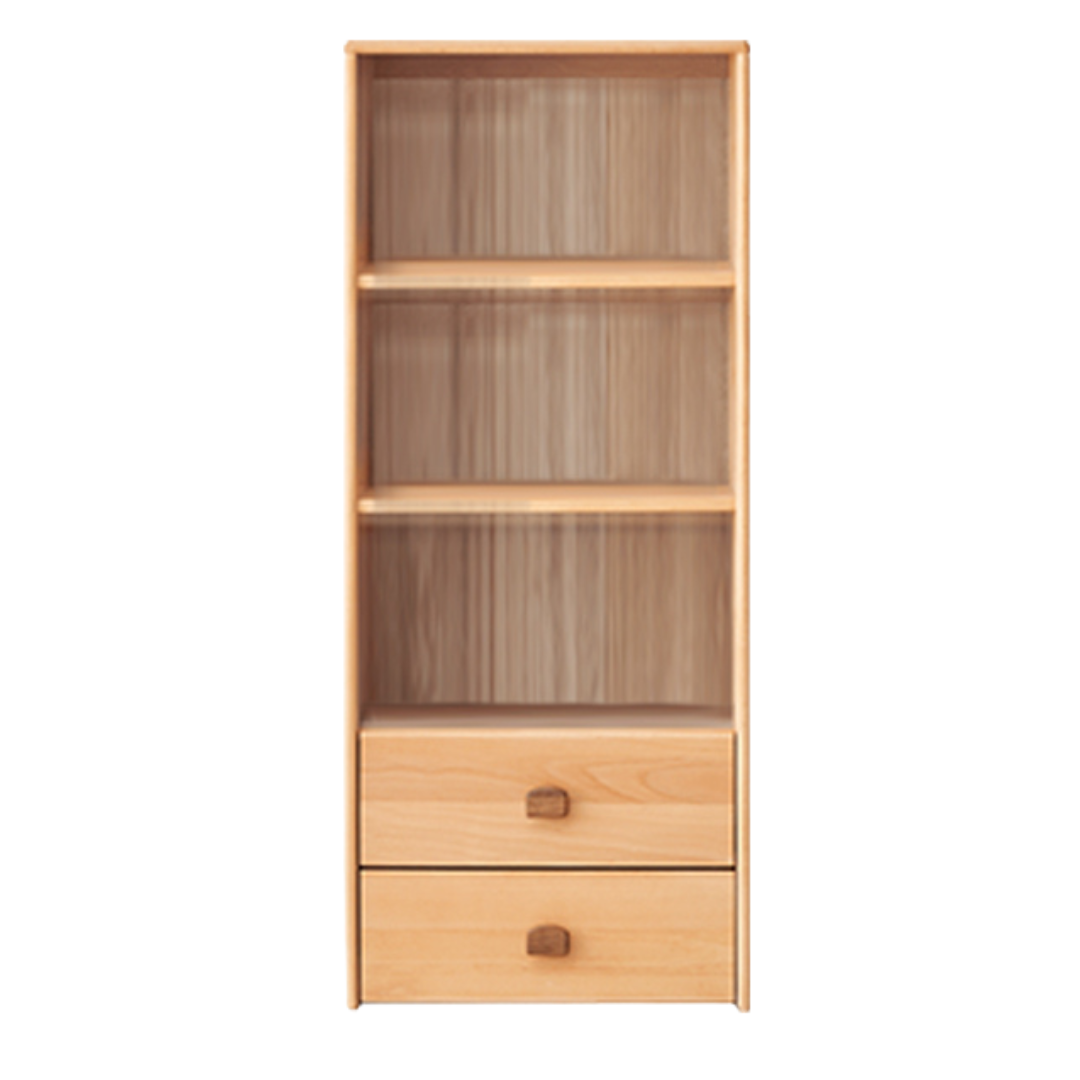 Beech Solid Wood Combination Bookshelf, Cabinet