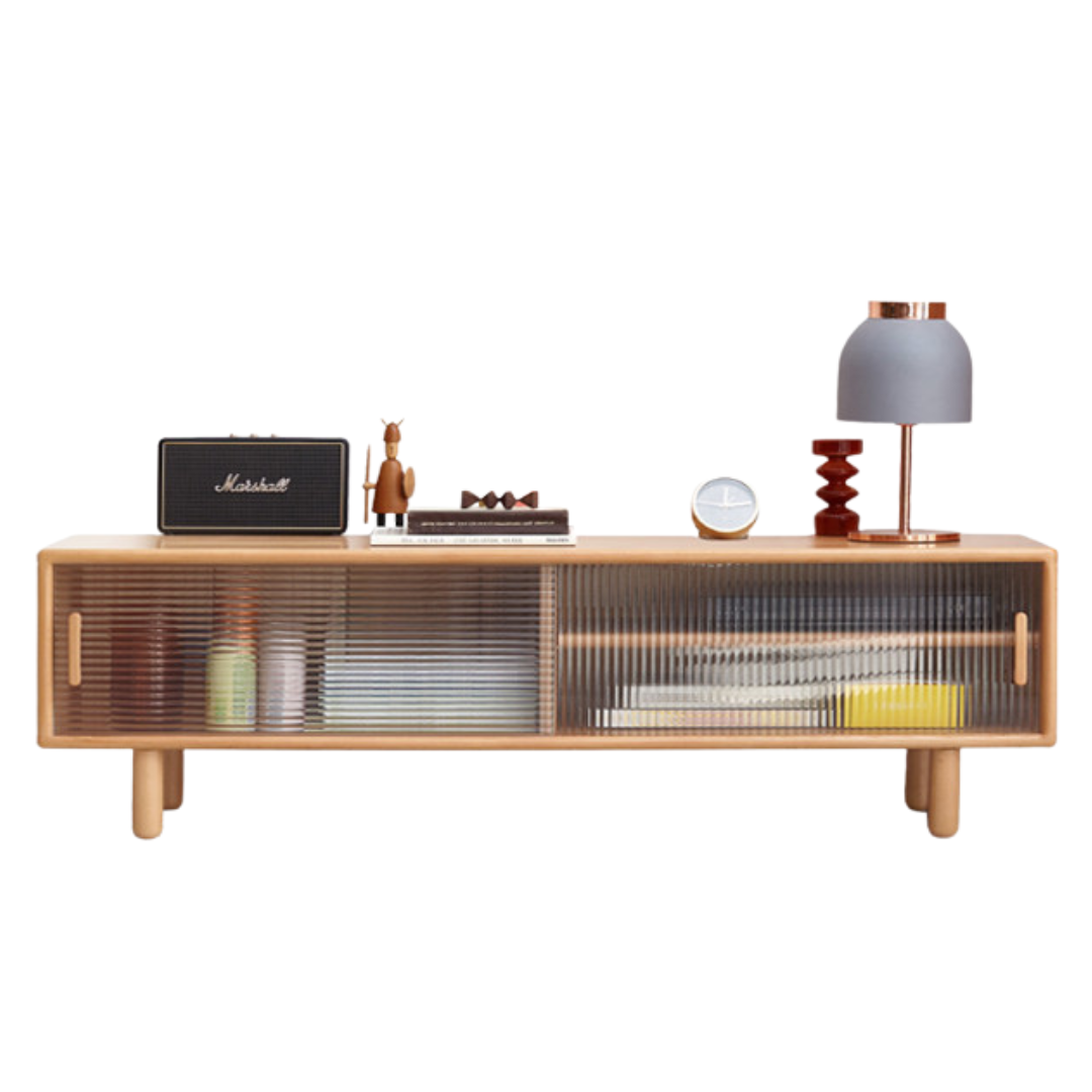 Beech Solid Wood TV Storage Cabinet.