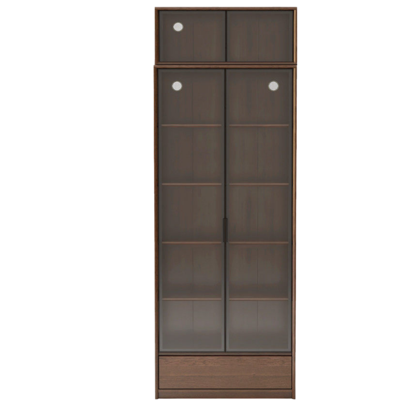 Black Walnut, Golden Sandalwood Solid Wood Bookshelf