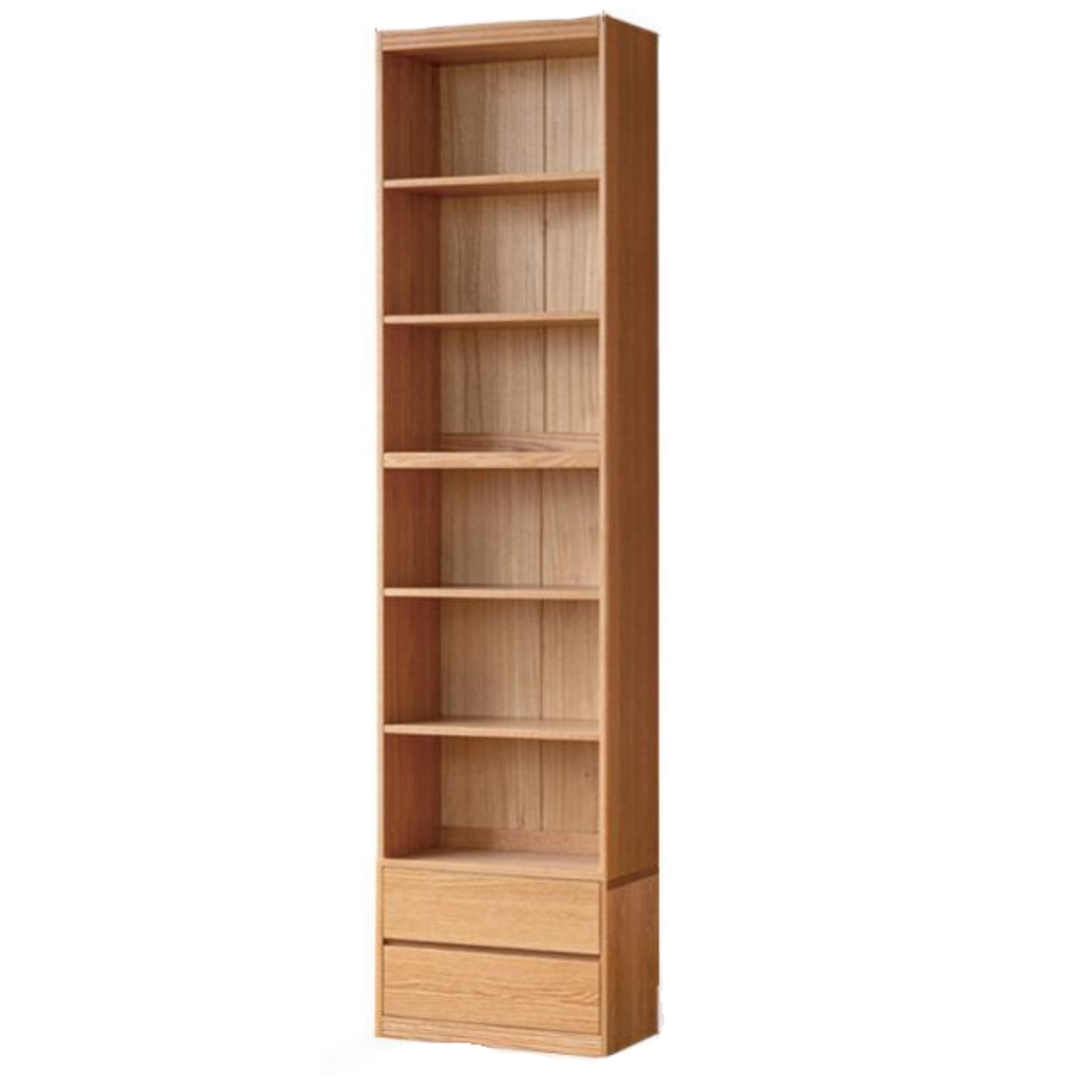 Oak, Ash Solid Wood Wall-Mounted Bookcase with Simple Storage Design