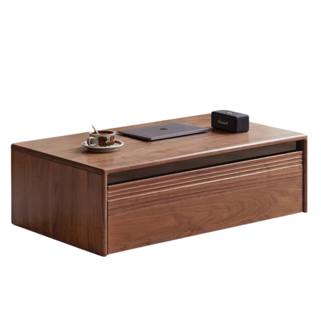 Black Walnut Solid Wood Coffee Table Modern Minimalist