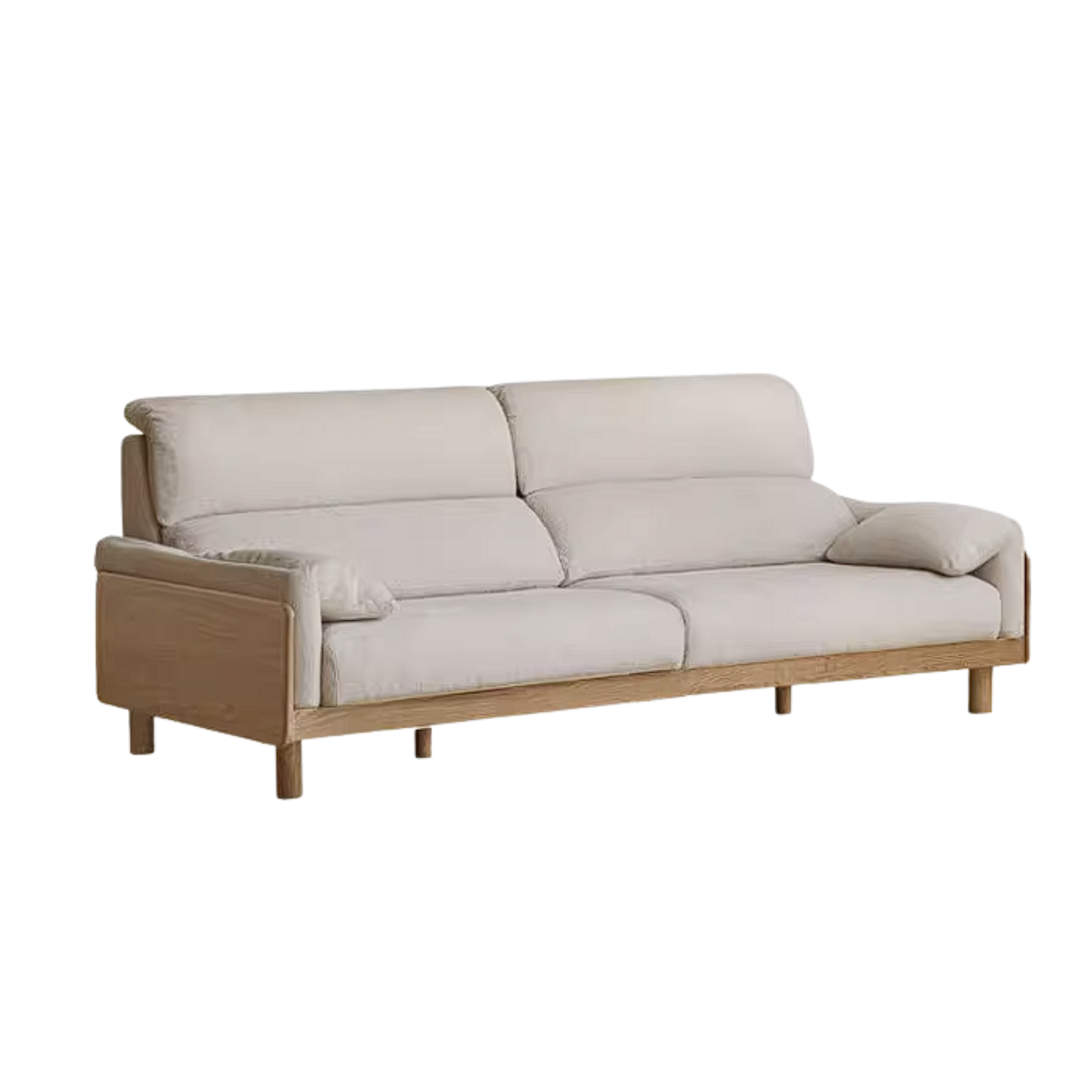 Ash Solid Wood Sofa with Modern Casual Design