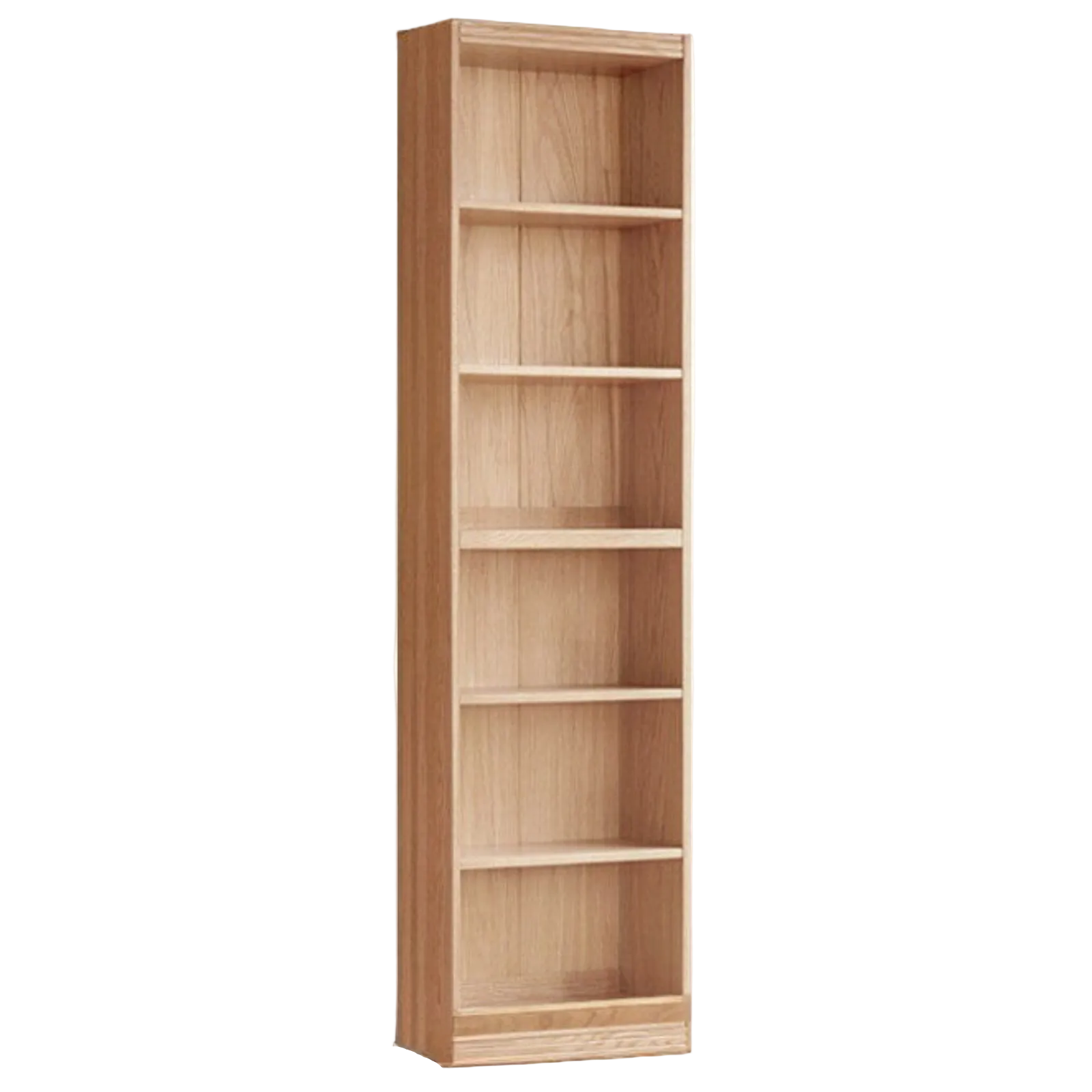 Ash Solid Wood Wall-Mounted Bookcase with Integrated Study Shelf