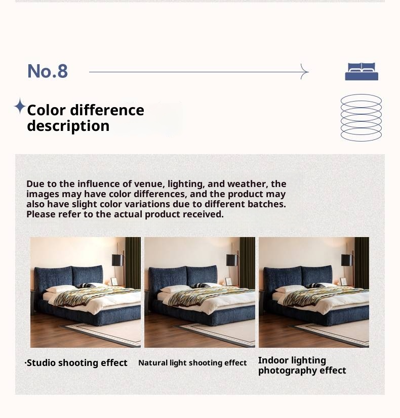 Fabric Chenille Soft Bed Italian Style