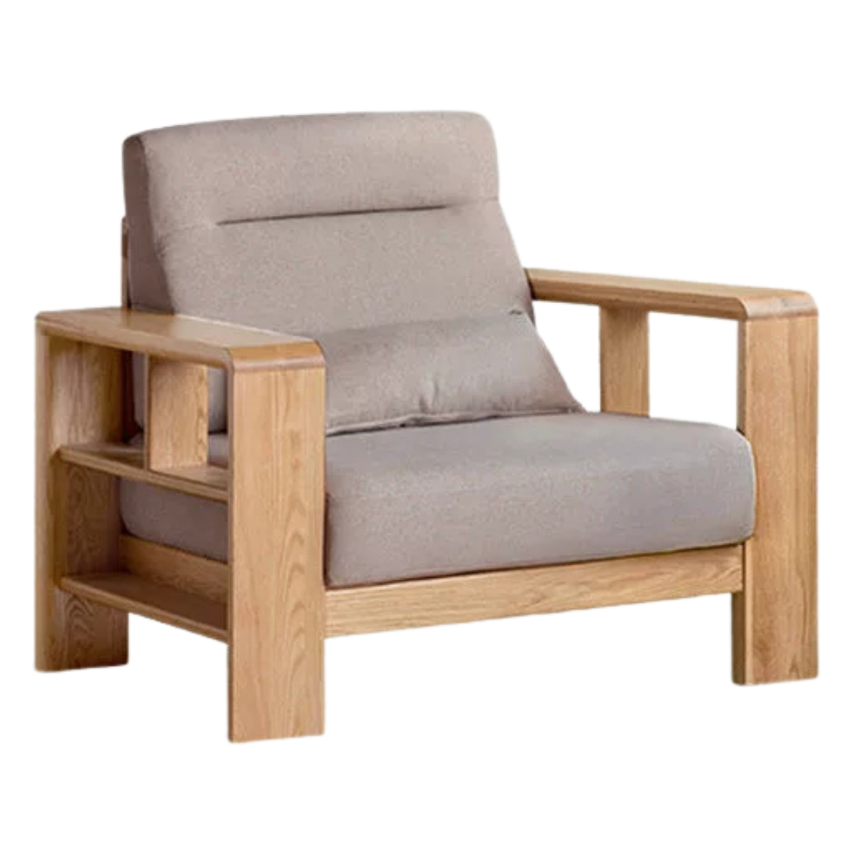 Oak, Ash Solid Wood Sectional Sofa-two colors available