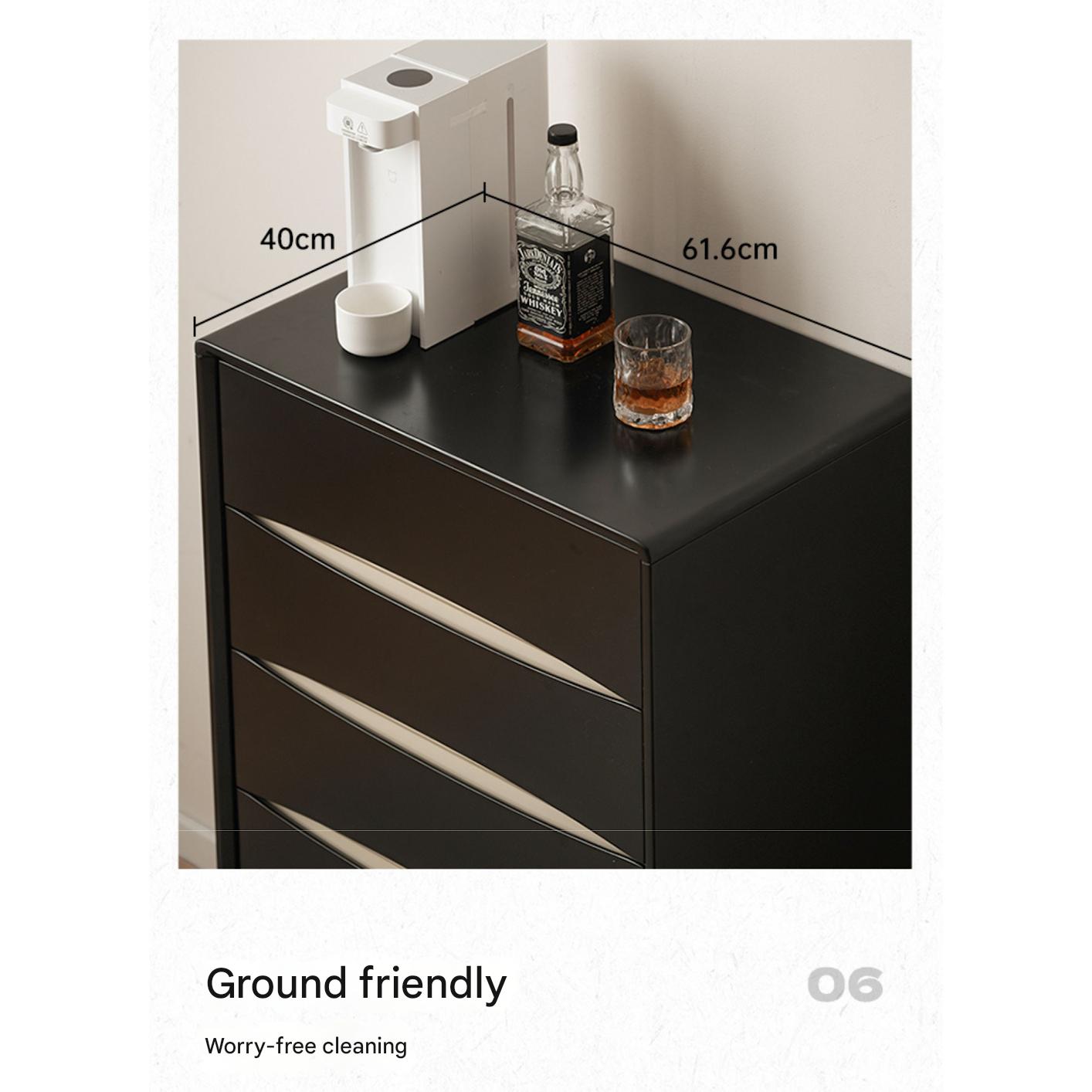 Solid Rubberwood Modern Drawer Cabinet.