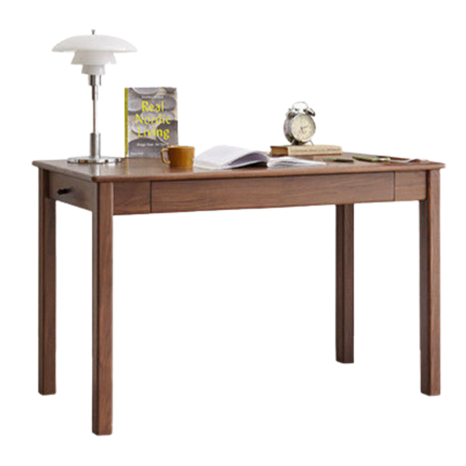 Black Walnut, Ash Solid Wood Modern Writing Desk