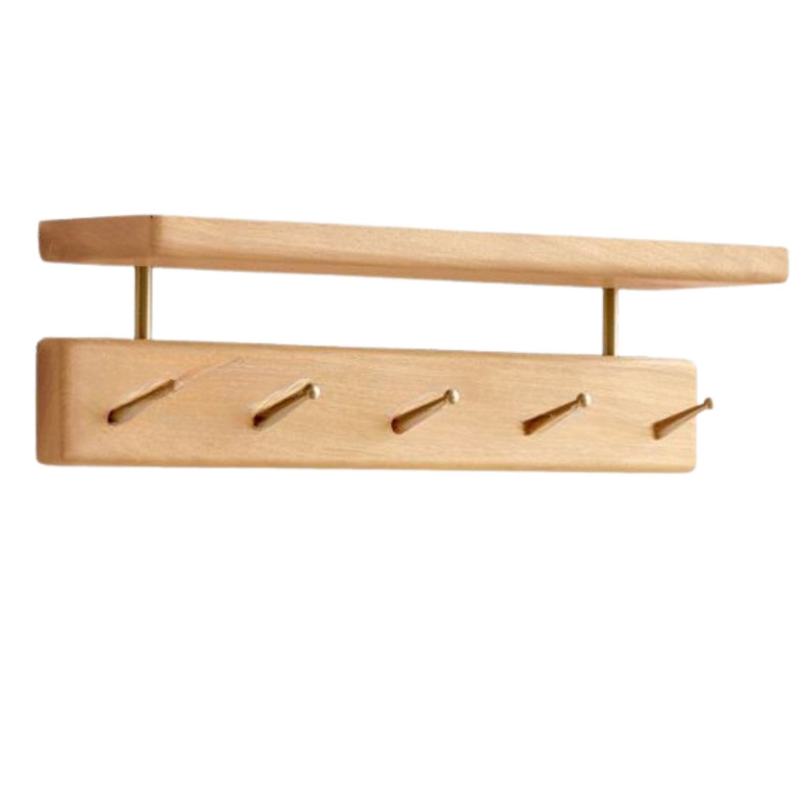 Black Walnut, Beech Solid Wood Wall Shelf