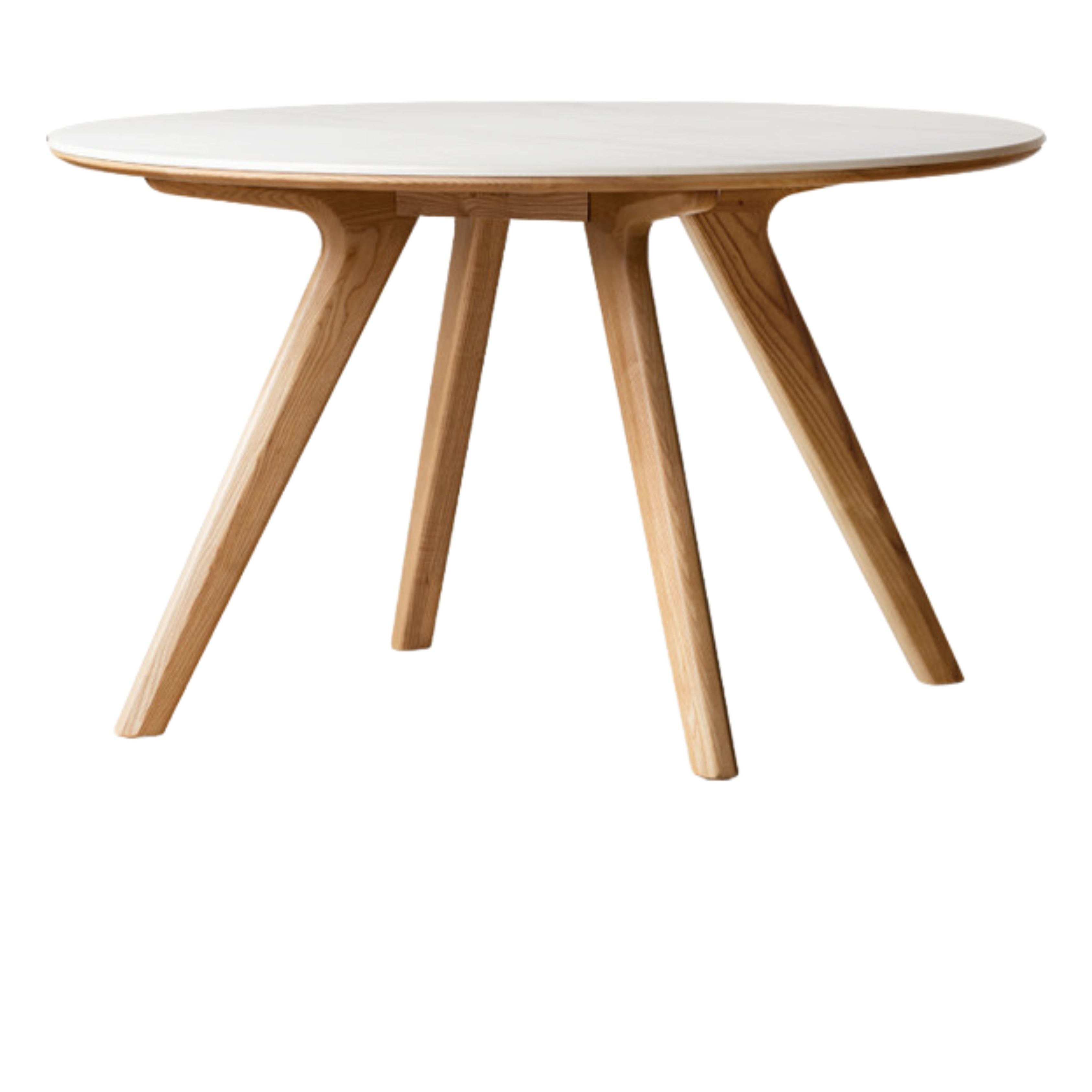 Ash Solid Wood Modern Rock Round Table.