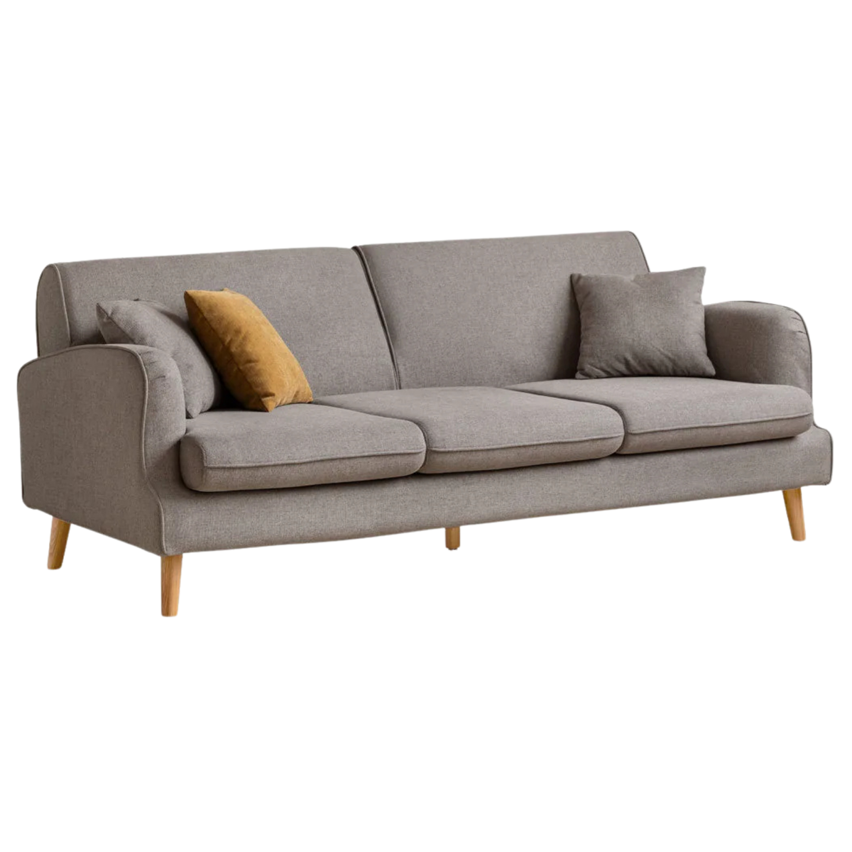 Compact Track Arm Sofa with Tapered Wood Legs