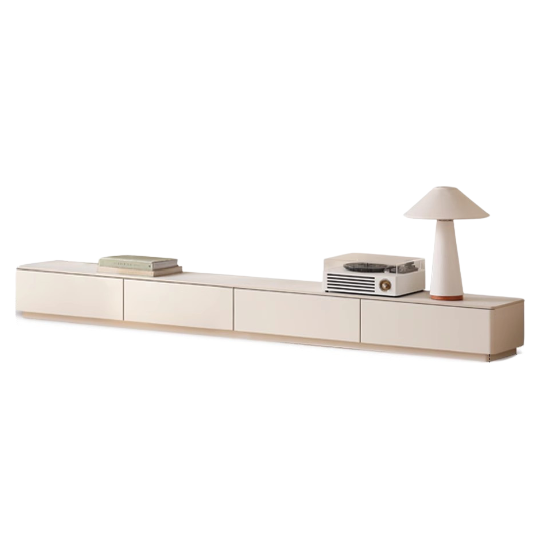 Solid RubberWood Floor Rock Plate TV Cabinet.