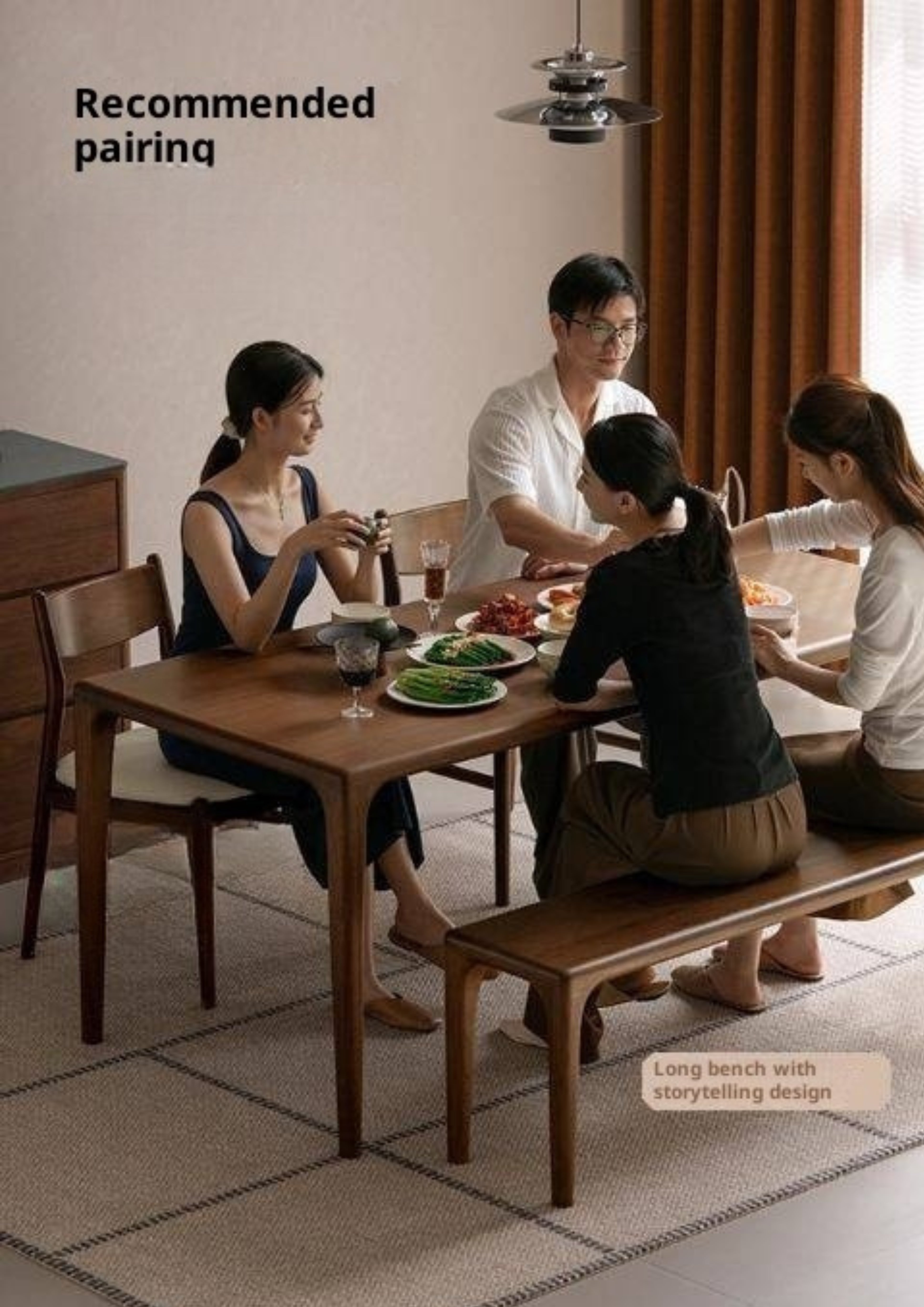 Black Walnut, Ash Solid Wood Stackable Stool, Japanese Minimalist Walnut Square Stool