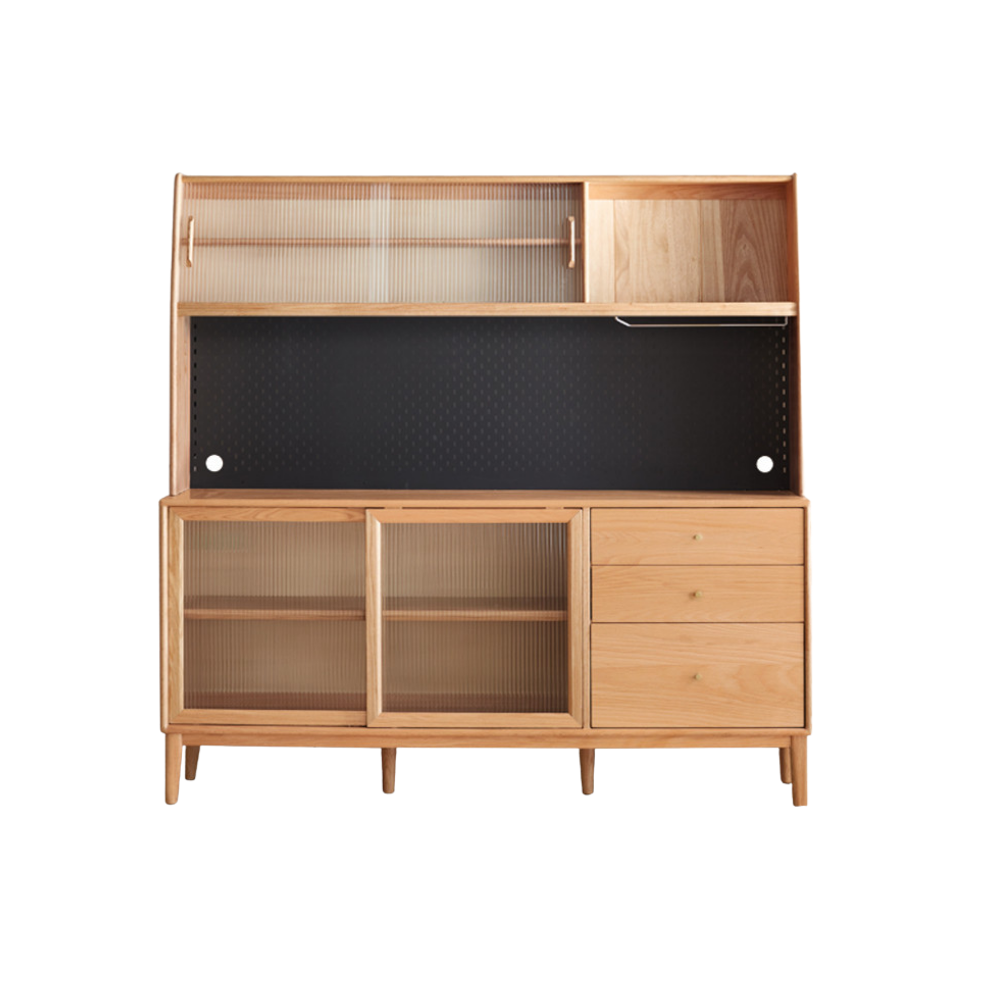Solid Rubberwood, Oak Solid Wood, Beech Solid Wood Buffet Cabinet, Sideboard