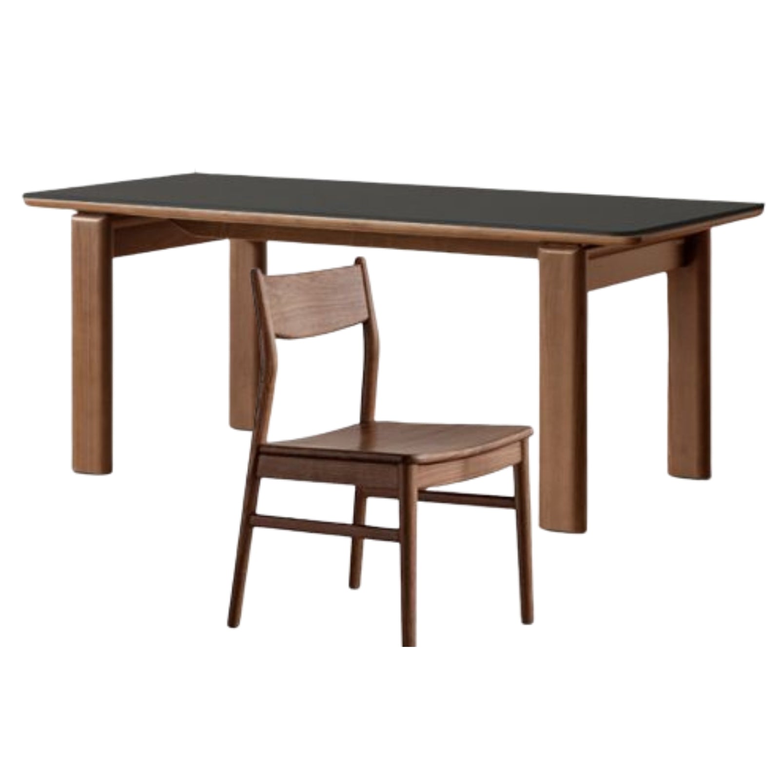 Black Walnut Solid Wood Dining Table Light Luxury Style