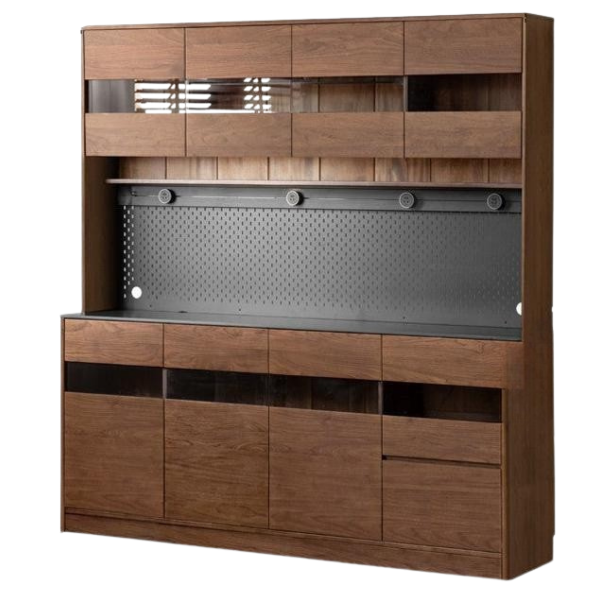 Black Walnut Solid Wood Rock Board Dining Sideboard