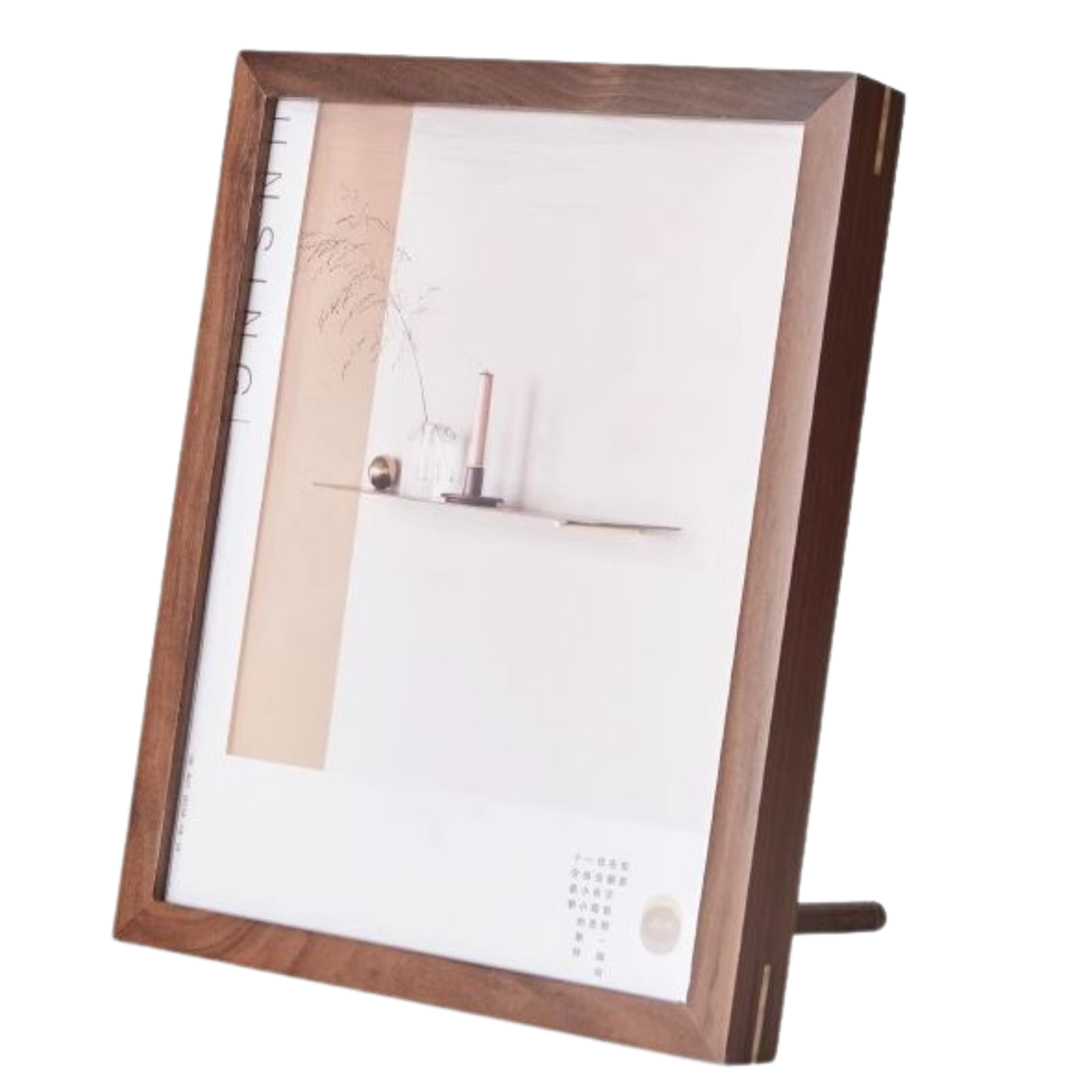 Beech, Black Walnut Solid Wood Nordic Freeze Frame Photo