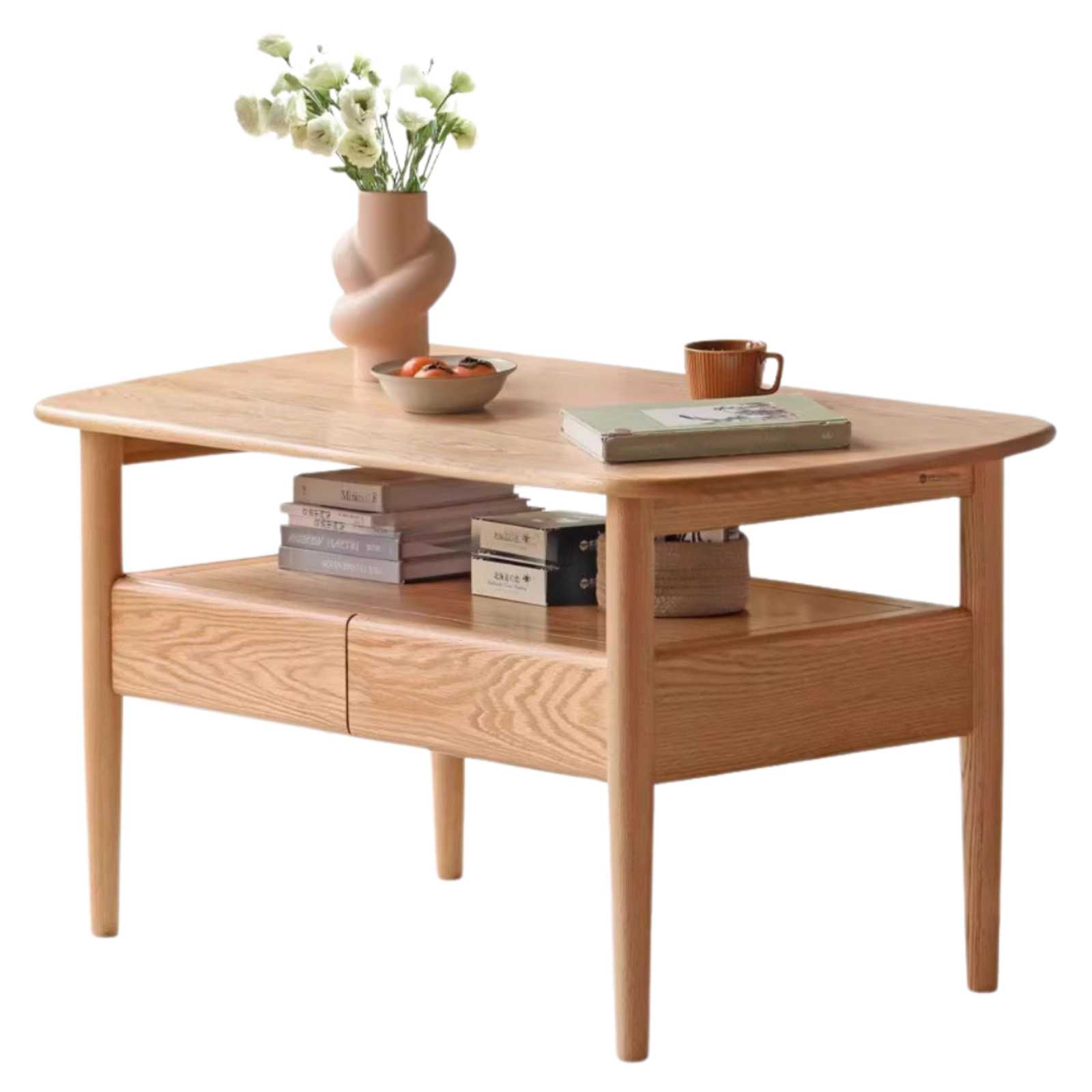Oak Solid Wood High-leg Coffee Table